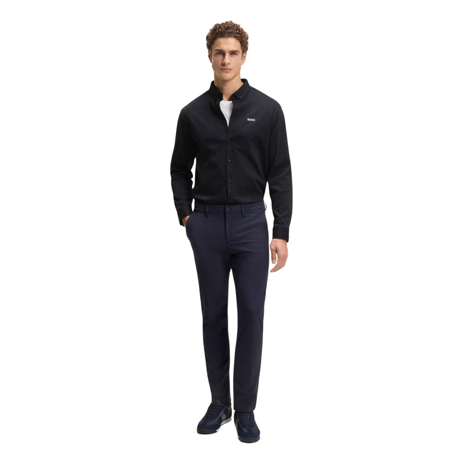 BOSS Embroidered Logo Motion Regular Fit Dark Blue Shirt