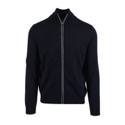 Paul Smith Contrast Stripe Blue Zip Up Cardigan