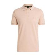 BOSS Cotton Pique Paddy Light Orange Polo Shirt