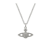 Vivienne Westwood Platinum Crystal Mini Bas Relief Pendent