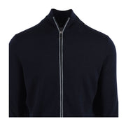 Paul Smith Contrast Stripe Blue Zip Up Cardigan