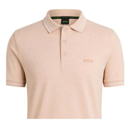 BOSS Cotton Pique Paddy Light Orange Polo Shirt