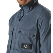MA.STRUM Aerial Funnel Neck Ink Navy Overshirt