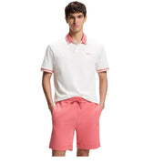 BOSS Contrast Logo Cotton-Jersey White Polo Shirt