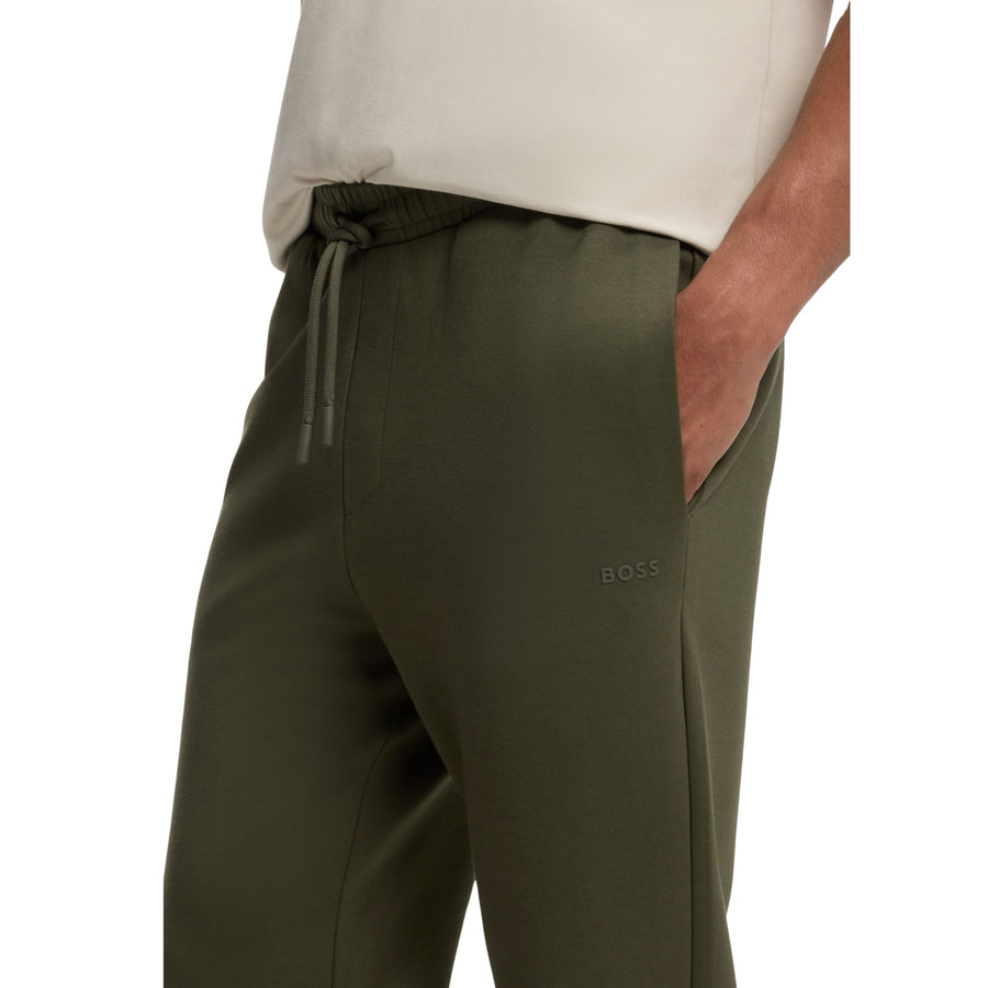 BOSS Hadiko Green Olive Jersey Tracksuit Bottoms