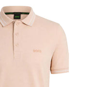 BOSS Cotton Pique Paddy Light Orange Polo Shirt
