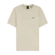 BOSS Stretch Cotton Logo Light Beige T-Shirt