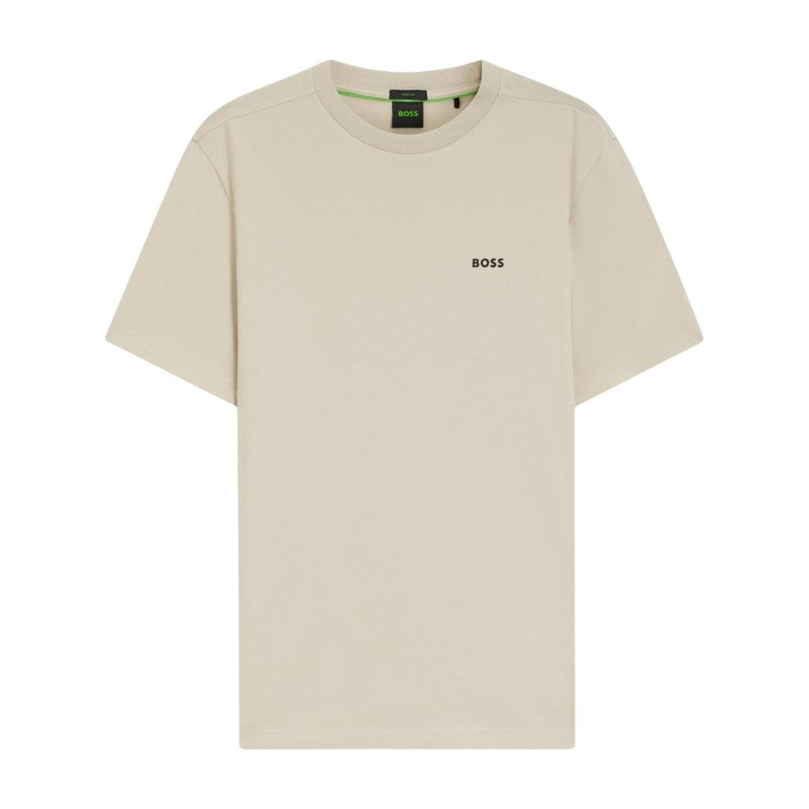 BOSS Stretch Cotton Logo Light Beige T-Shirt