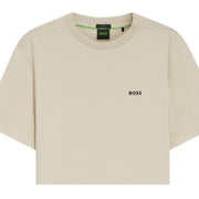 BOSS Stretch Cotton Logo Light Beige T-Shirt