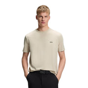 BOSS Stretch Cotton Logo Light Beige T-Shirt