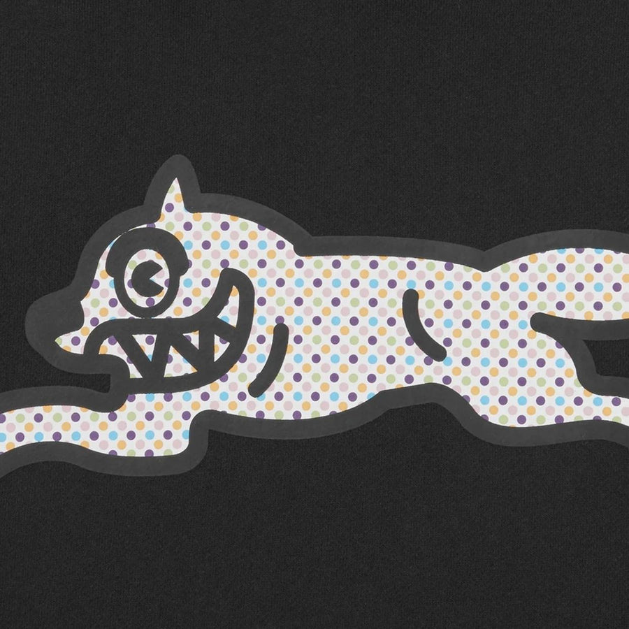 ICECREAM Polka Dot Running Dog Black Hoodie