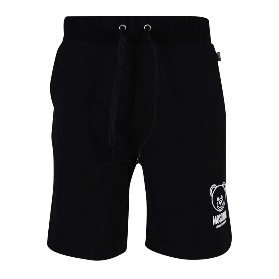 Moschino Underwear Teddy Bear Logo Black Sweat Shorts