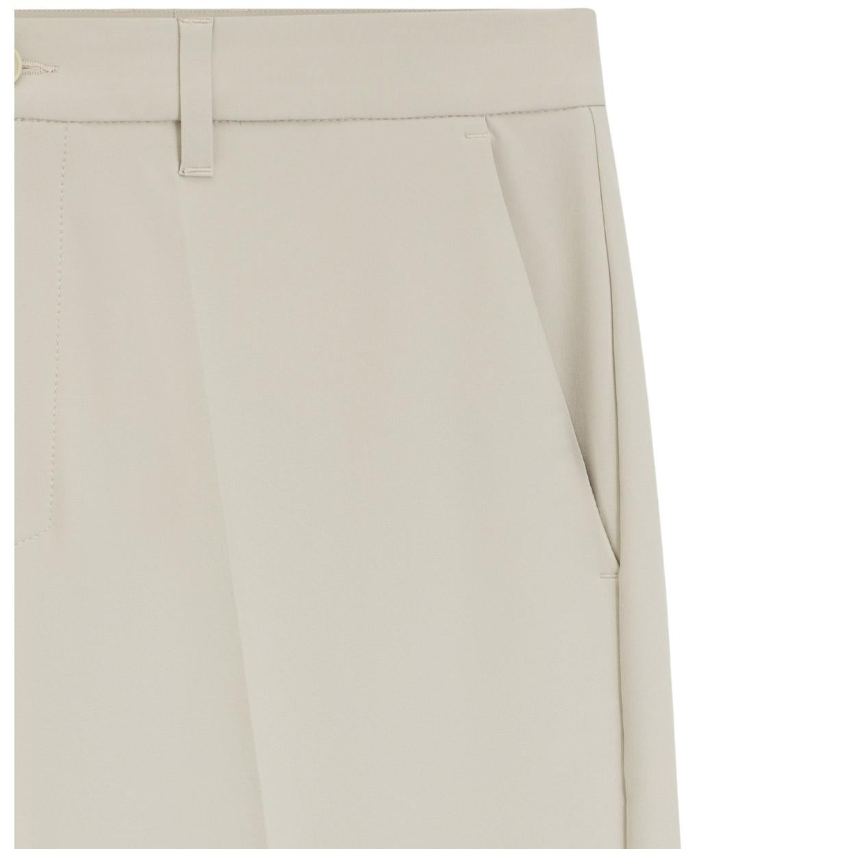 BOSS Slim Fit Stretch Fabric Commuter Light Beige Shorts