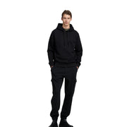 Replay Printed Iconic Logo Black Cotton Blend Hoodie