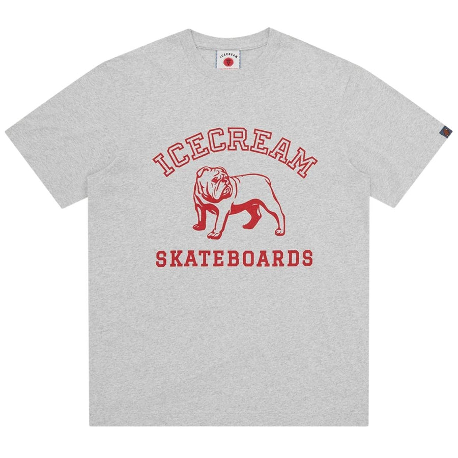 ICECREAM Printed Bulldog Heather Grey T-Shirt