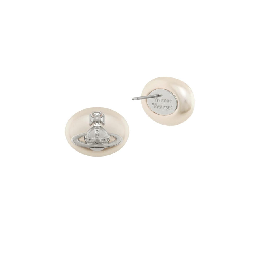 Vivienne Westwood Lavinia Platinum Creamrose Pearl Earrings