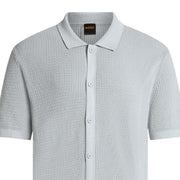 BOSS Akepalo Open Grey Knitted Polo Shirt