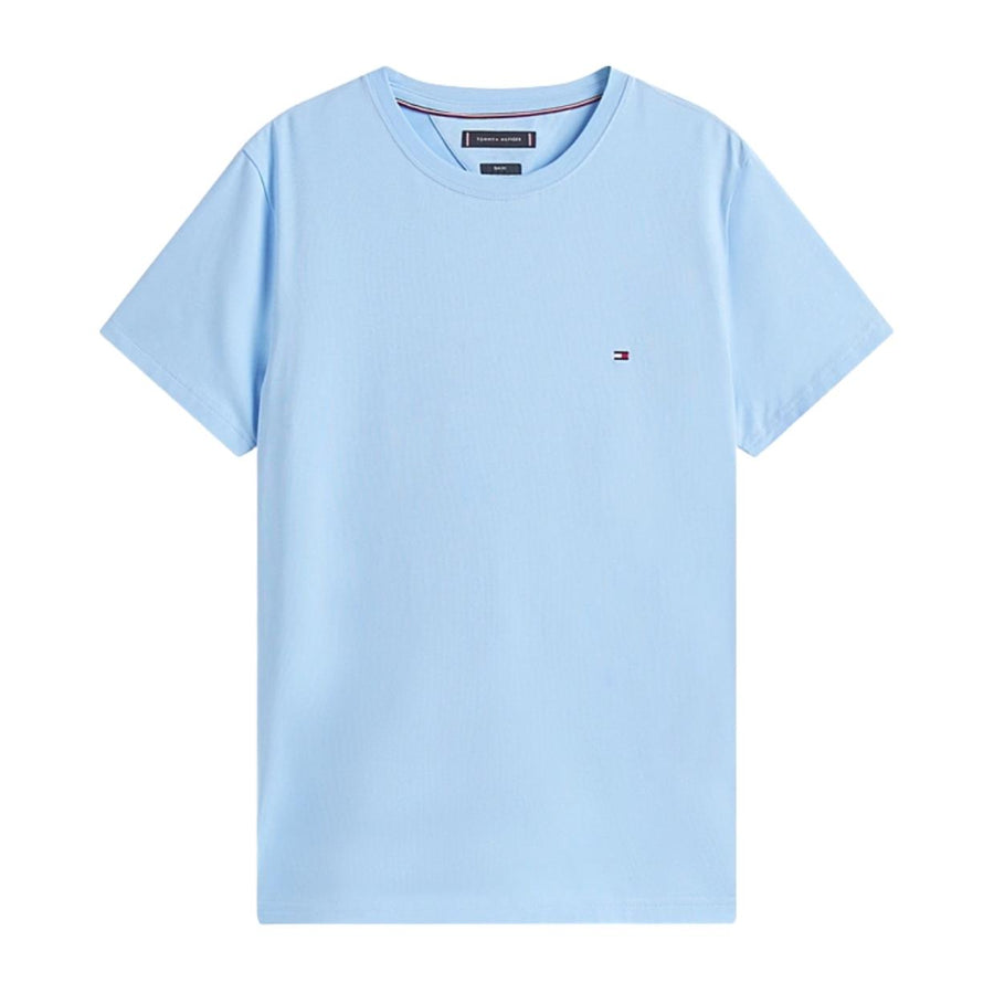Tommy Hilfiger Embordered Logo Slim Fit Vessel Blue T-Shirt
