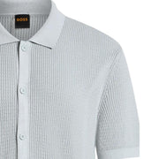 BOSS Akepalo Open Grey Knitted Polo Shirt