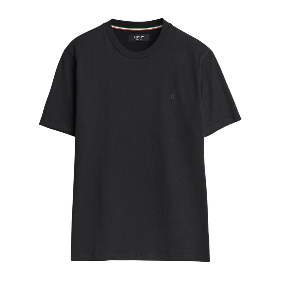Replay Printed Logo Black T-Shirt