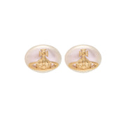 Vivienne Westwood Lavinia Gold Neo Rainbow Pearl Stud Earrings