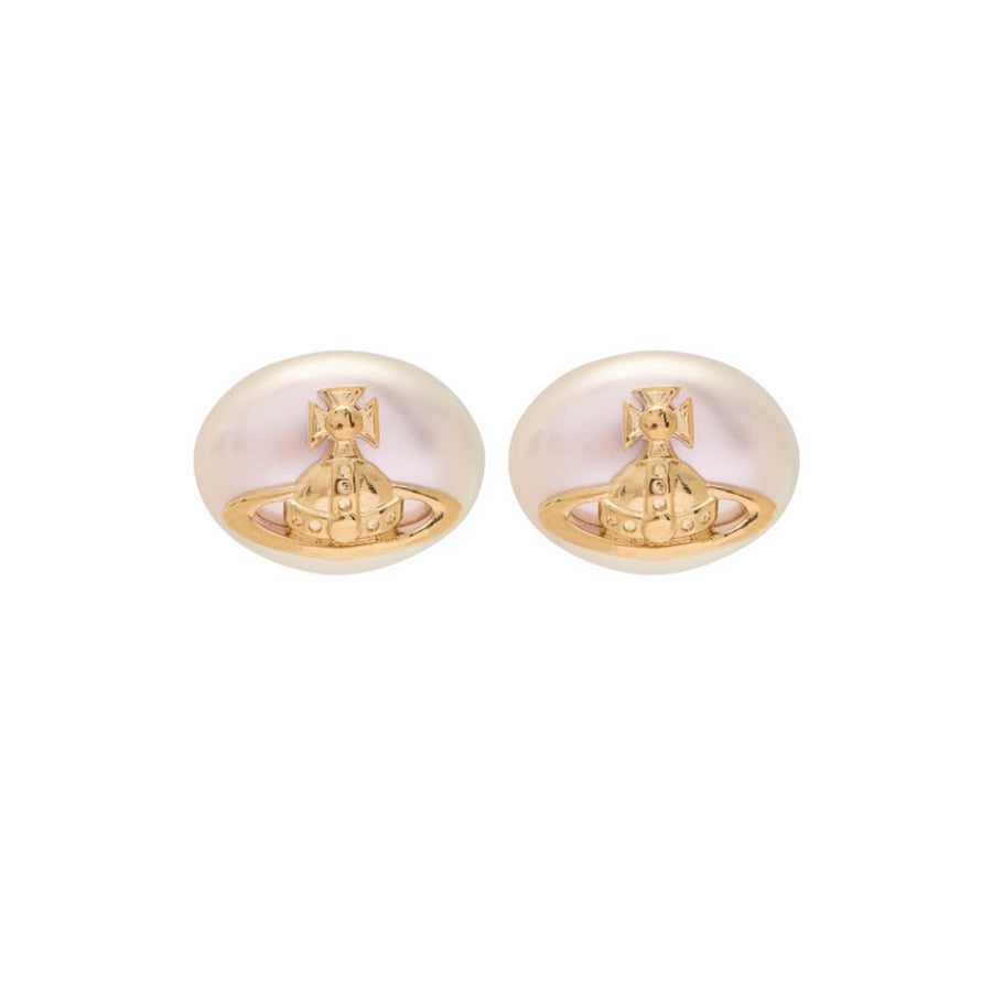 Vivienne Westwood Lavinia Gold Neo Rainbow Pearl Stud Earrings