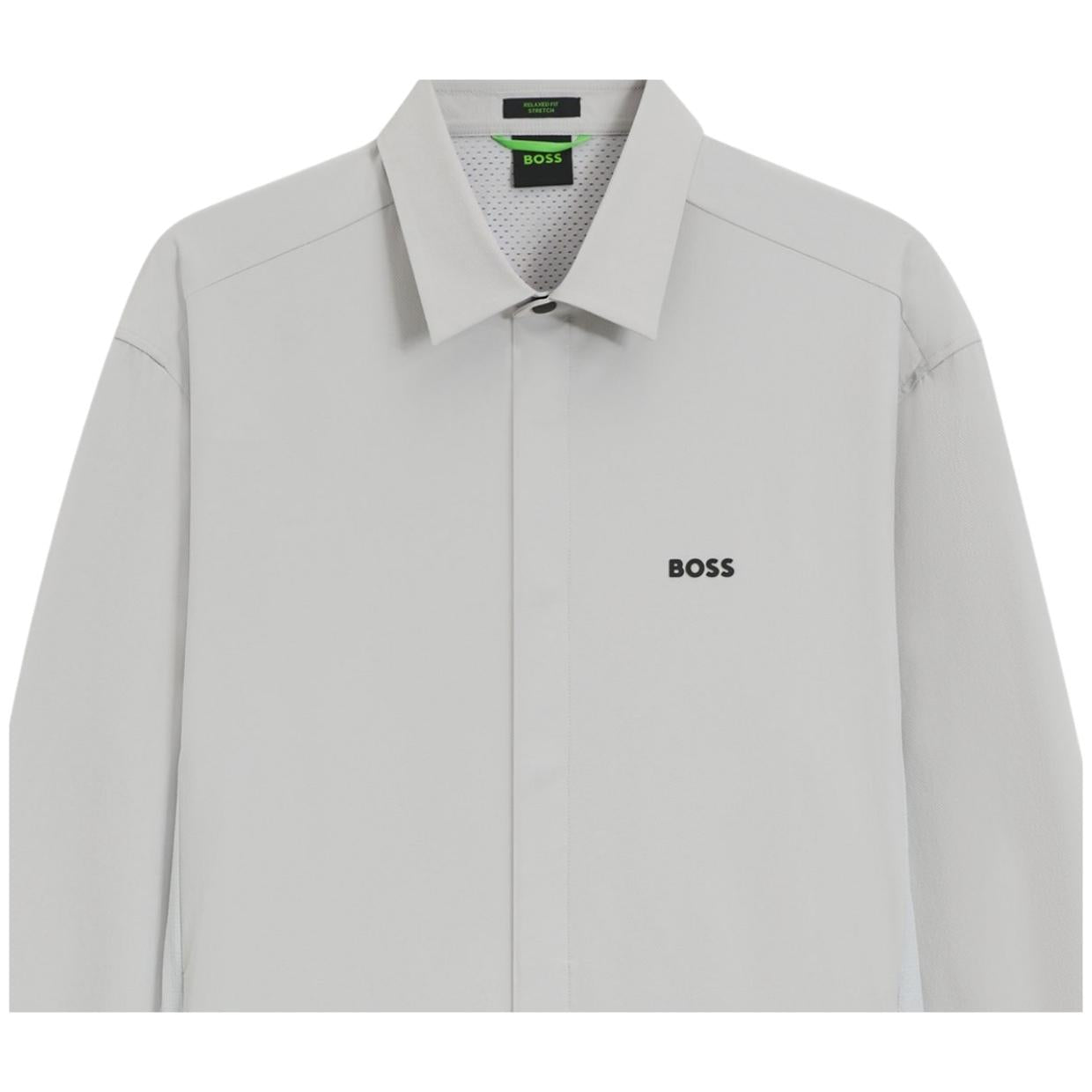 BOSS Relaxed Fit Urban Tech Light Grey Overshirts