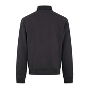 Aquascutum Active Club Check Shoulder Half Zip Black Fleece Sweatshirt