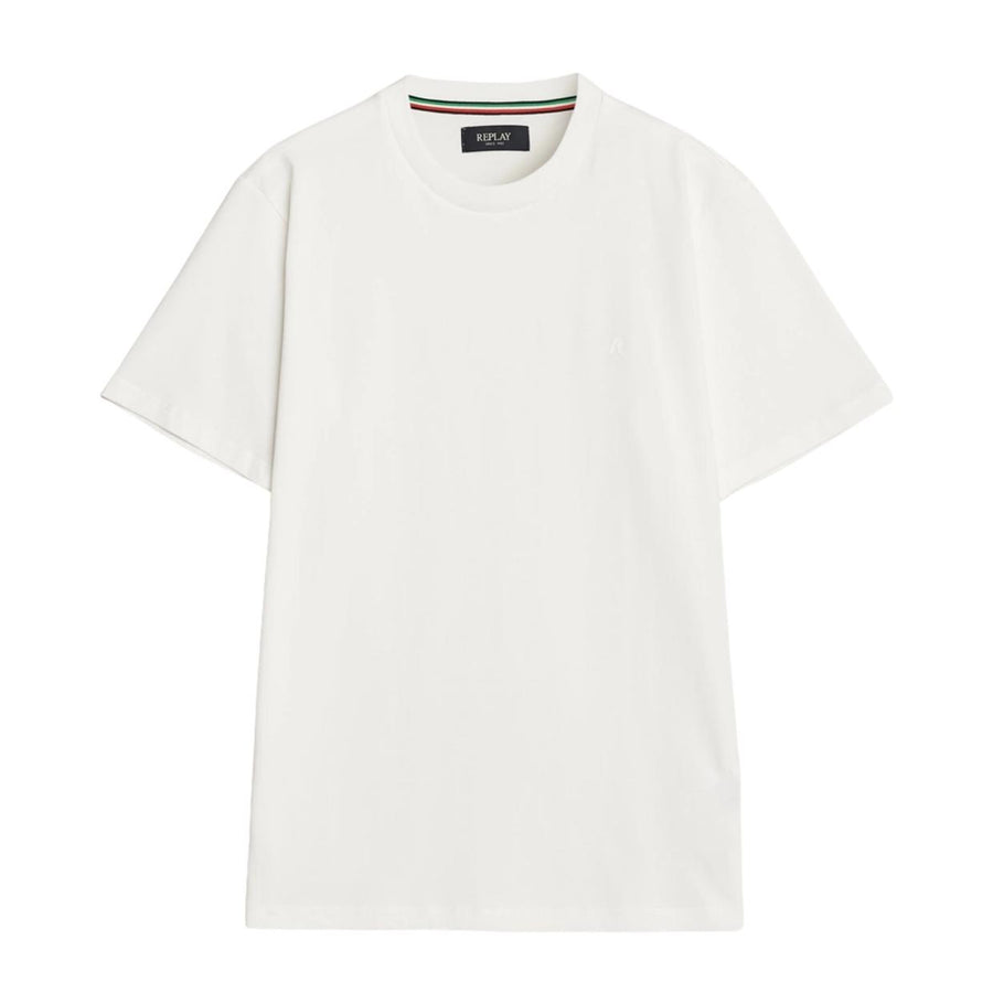 Replay Printed Logo Natural White T-Shirt