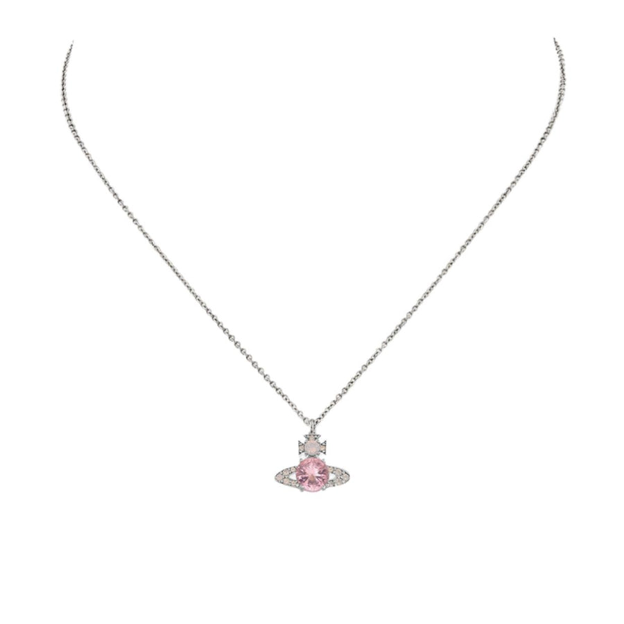 Vivienne Westwood Platinum Milky Pink Ismene Pendant