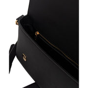 Love Moschino Logo Plaque Black Shoulder Bag