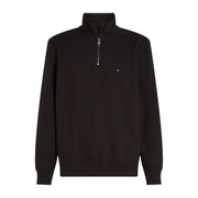 Tommy Hilfiger Essential Fleece Black Half Zip Sweatshirt