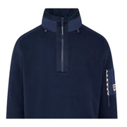 Aquascutum Active Cotton Knit Half Zip Navy Sweater