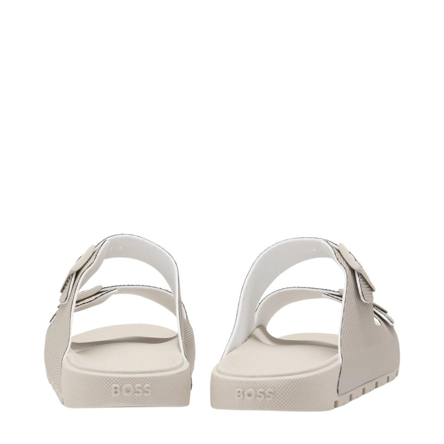 BOSS Light Beige Double Strap Surfley Sandals
