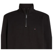 Tommy Hilfiger Essential Fleece Black Half Zip Sweatshirt