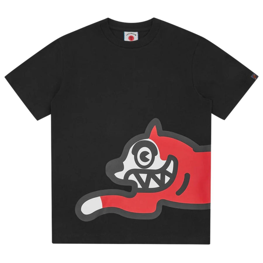 ICECREAM Jumbo Running Dog Black T-Shirt