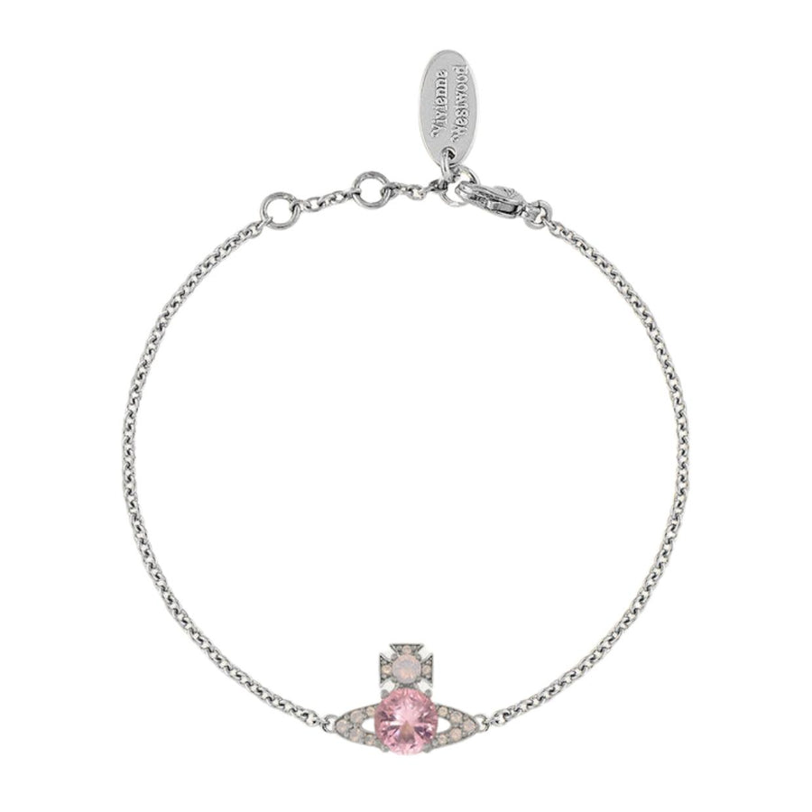 Vivienne Westwood Platinum Milky Pink Ismene Bracelet