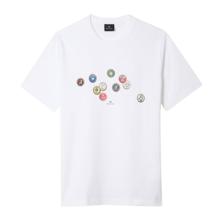 Paul Smith Print Bottle Tops White T-Shirt
