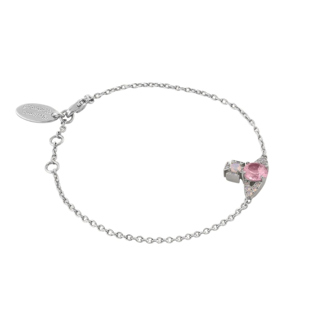 Vivienne Westwood Platinum Milky Pink Ismene Bracelet