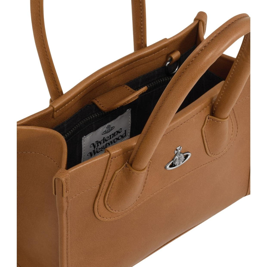 Vivienne Westwood Honey-Dark Sliver Troy Small Tote Bag