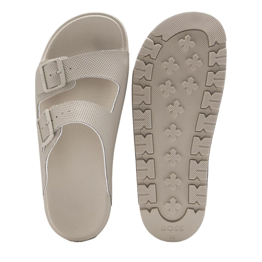 BOSS Light Beige Double Strap Surfley Sandals