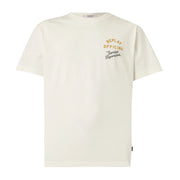 Replay Regular Fit Logo Lettering Cream T-Shirt