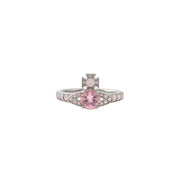 Vivienne Westwood Platinum Milky Pink Ismene Ring