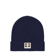 Aquascutum Active Rubber Patch Navy Beanie