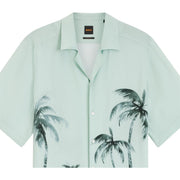 BOSS Regular Fit Maxi Patterned Print Light Green Shirt