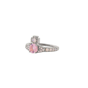 Vivienne Westwood Platinum Milky Pink Ismene Ring