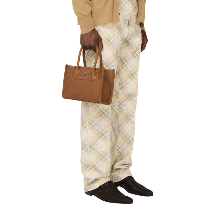 Vivienne Westwood Honey-Dark Sliver Troy Small Tote Bag