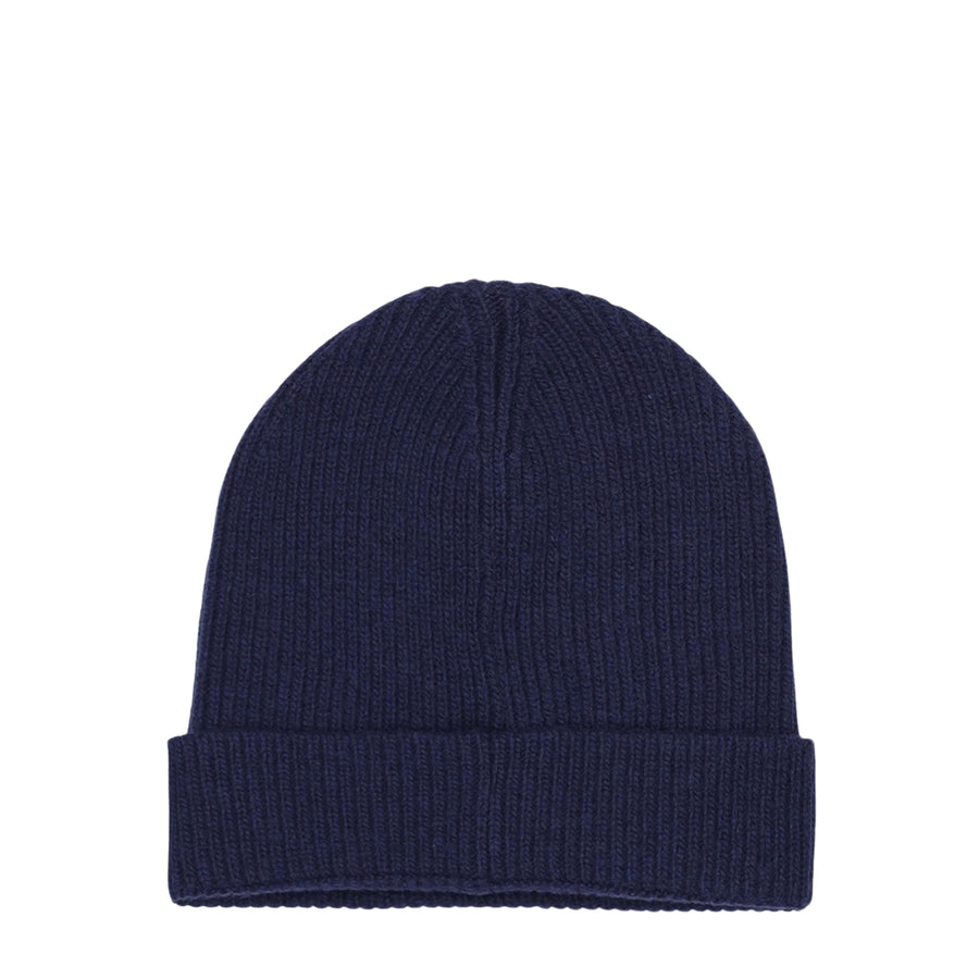 Aquascutum Active Rubber Patch Navy Beanie