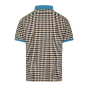 Aquascutum Active Stretch Piquet Club Check Avio Polo Shirt