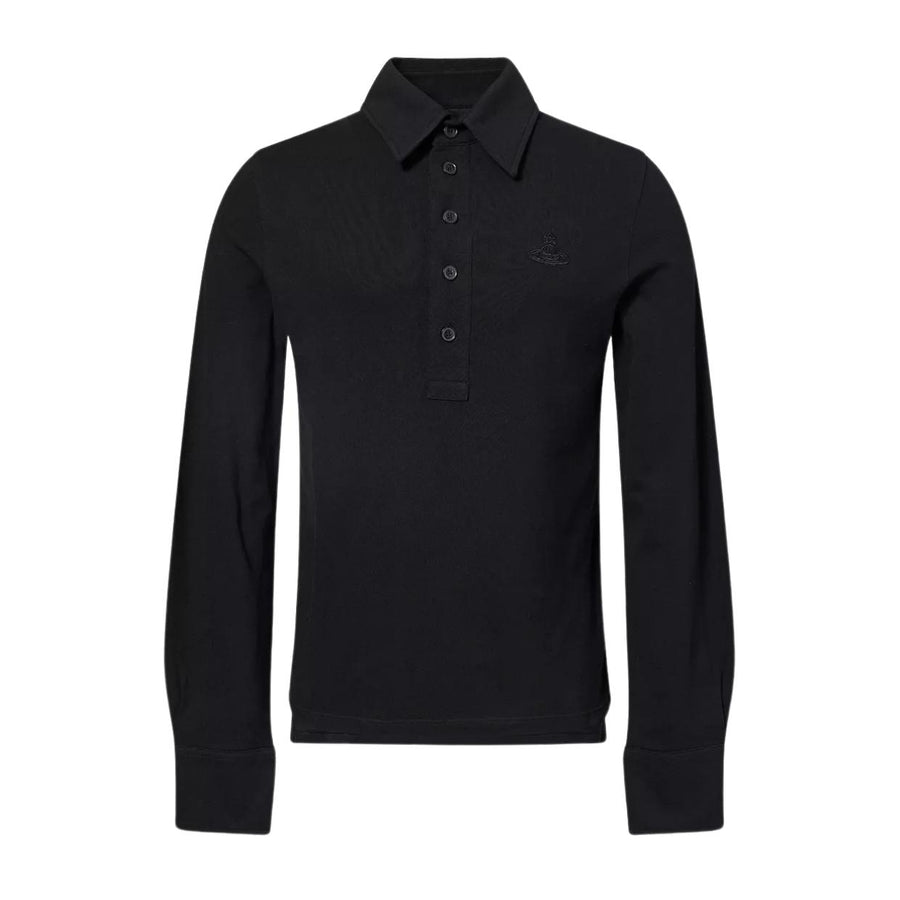 Vivienne Westwood Archive Rugby Black Long Sleeve Polo Shirt